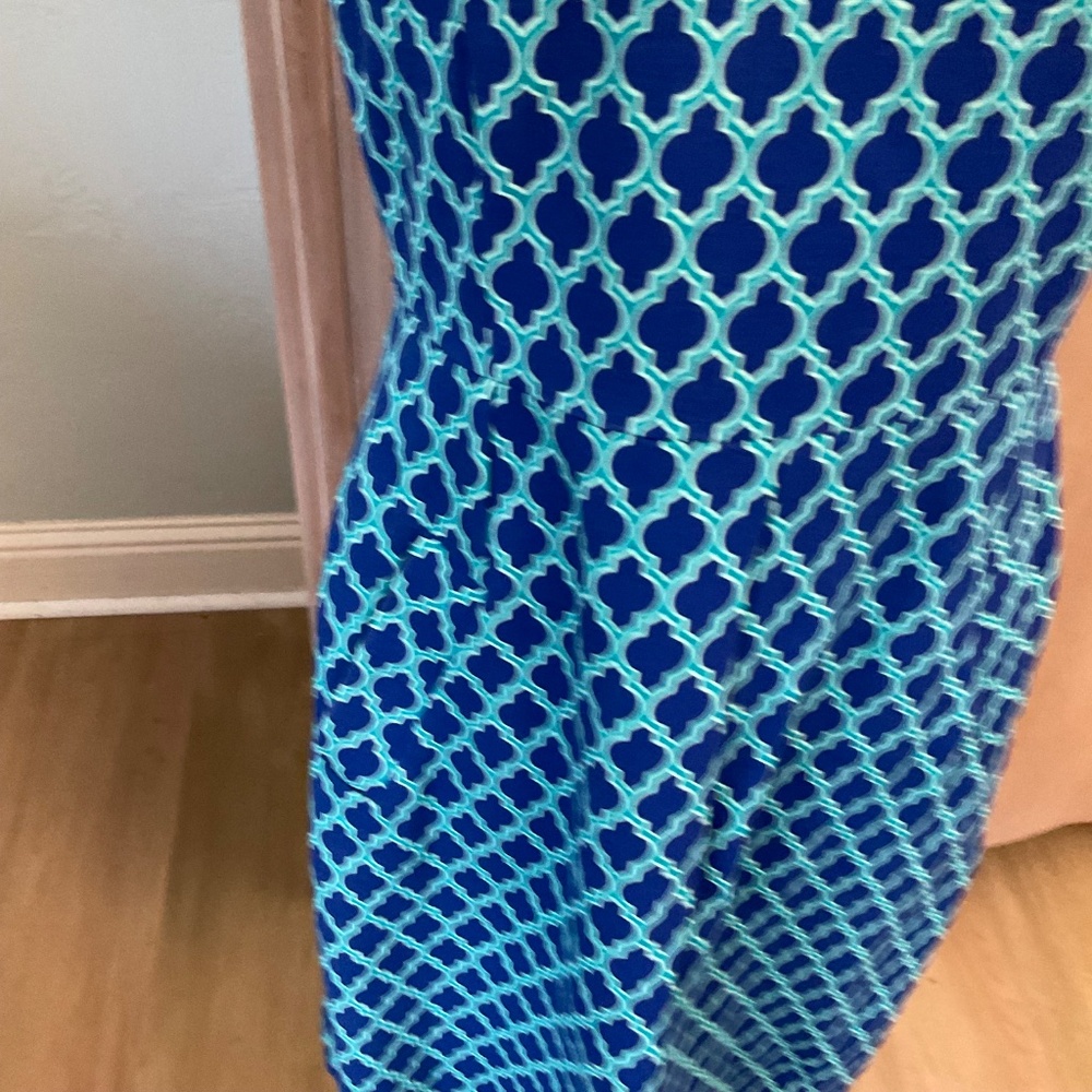Lands' End Blue Sheath Dress Size 10 classic preppy - Picture 10 of 14
